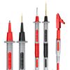 Cleqee Multimeter Test Leads Kit 4 mm Banana Plug Cable Test Probe with 8 Pieces Interchangeable Precision Sharp Test Probes Crocodile Clips for Multimeter Electrical Testing