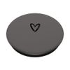 Black Light Gray Minimalist Heart PopSockets Swappable PopGrip