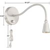 - LED Wall Lamp, Bedside Reading Light, Dimmable 3 Modes, Eye-Caring, Wall Sconc