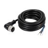 sourcingmap M12 2M Female Right Angle 5 Pin Connector Aviation Socket Electrical Cable