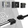 Silver Stone PSU Universal Extension Sleeve Modular Cable EPS4+4Pin SST-PP07E-EPS8BW (Black+White)