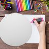 Healifty Round Canvas Panel Boards for Painting Decorations 50cm