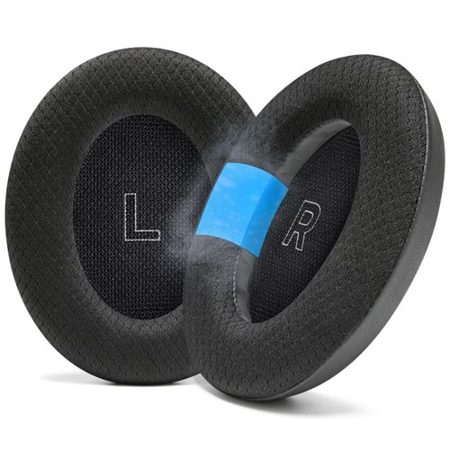 WC Freeze QC Ultra - Cooling Gel Replacement Ear Pads for Bose Quietcomfort Ultra Headphones Made by Wicked Cushions | Breathable Fabric, Extra Thick & Cooler for Longer | Black