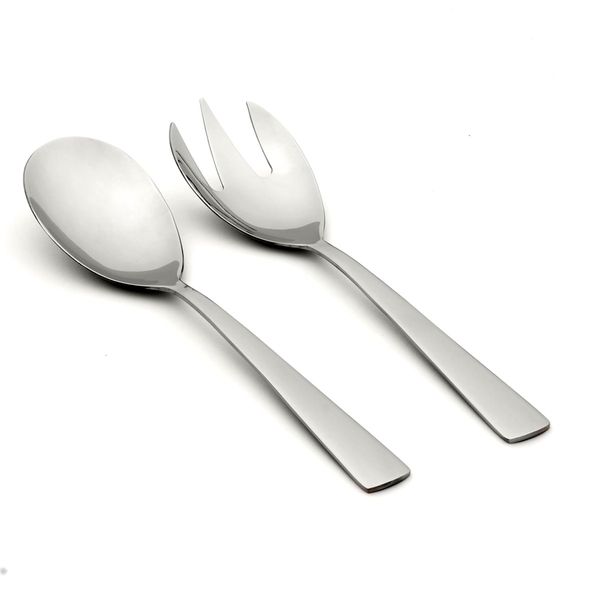 Oneida Nocha 2 Piece Everyday Flatware Salad, 18/0 Stainless Steel, Silverware Set