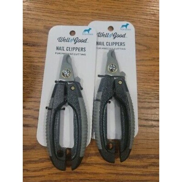 2× Well & Good Stainless Steel , Round-Tip Pet Dog Precise Cutting Nail Clippers