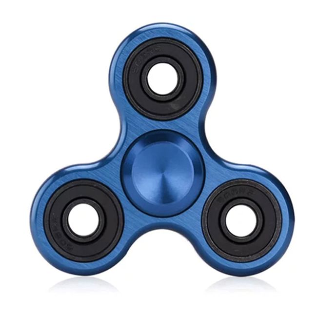 SHULLIN Spinner Aluminum Alloy Hand Spinner Stainless Steel Bearing Stress Reliever Killing Time Stress Relief Killing Time Kids Toy (Blue)