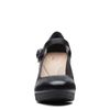 Clarks womens Ambyr Shine Pump, Black Leather, 8 US
