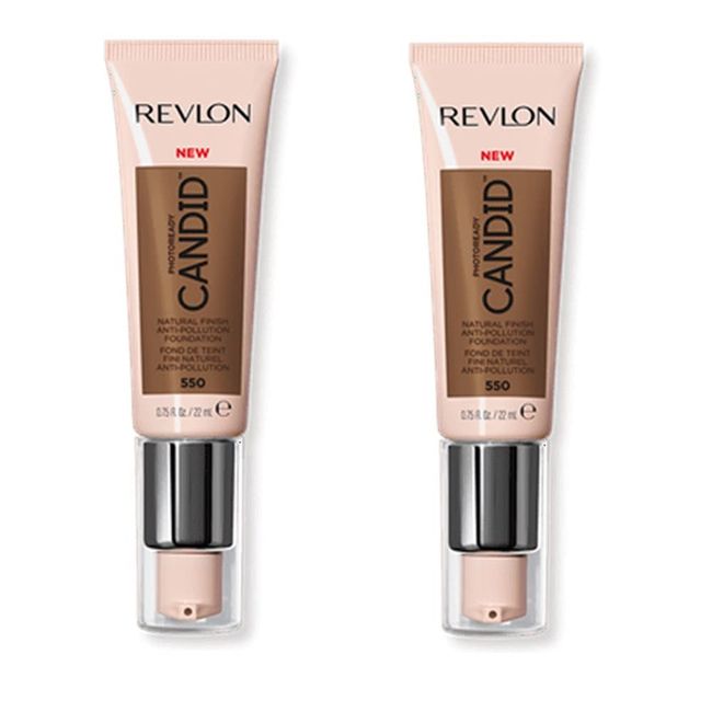 Pack of 2 Revlon PhotoReady Candid Natural Finish Foundation, Mocha 550