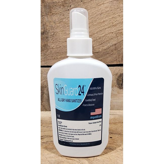 Skinguard24 hand sanitizer. You get 3-7 ounce bottles one low price.