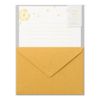 Midori 86509006 Letter Set Foil Stamped Envelopes, Fluff Pattern