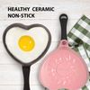 Neoflam Ceramic Nonstick Heart – Shaped Egg Pan, Pink by Neoflam