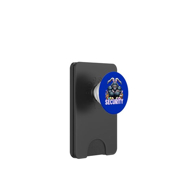 Funny Easter Egg Hunt Security Gorilla with Bunny Ears PopSockets PopWallet for MagSafe