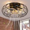 Ceiling Fan with Lights, 16 Inch Caged Ceiling Fan Lights Remote Control Small I