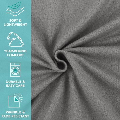 Arkwright Polar Fleece Throw Blankets Bulk - Pack of 6 - Ultra Soft Cozy Blanket for Car, Camping, Couch, Office, Outdoor, Home, and Bed, 50 x 60 in, Grey