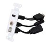 HDMI®, USB and 3.5mm Audio Pass Through Decorative Wall Plate - White - C2G