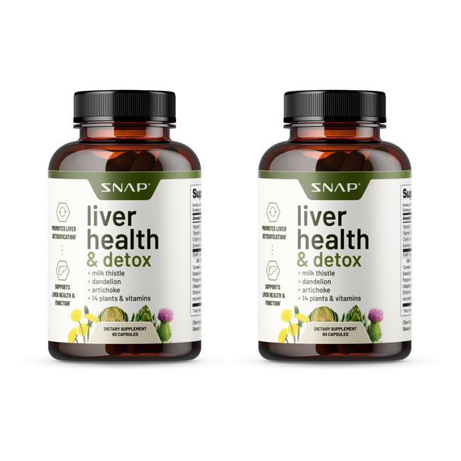 Liver Support Health Supplement - Liver Cleanse Detox & Repair Bundle - 2 Pack