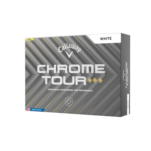 Callaway Golf Chrome Tour Triple Diamond Golf Ball, White