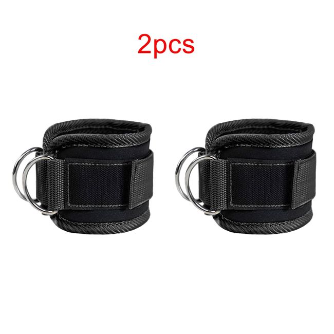 2pcs Cable Ankle Straps D-Ring Ankle Cuffs Adjustable Gym Glutes Legs  Strength Workout Accessories Foot