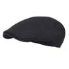 BOTVELA Men 2 Pack Cotton Flat Hat Ivy Cabbie Newsboy Cap (Black/Navy)