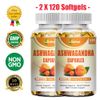 Ashwagandha Capsules w/ Black Pepper Root, Immune & Mood Support, High Potency