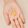 Philip Jones Yellow Quartz Genuine Gemstone Necklace