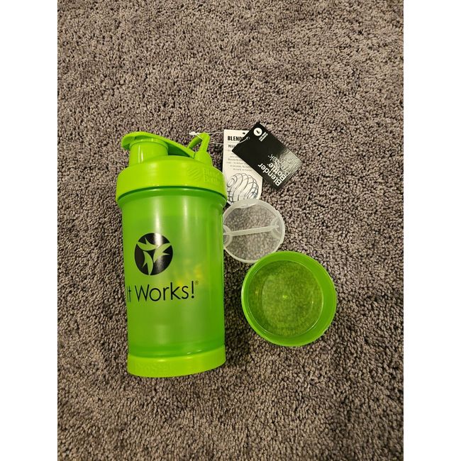 16oz Protein Shaker Bottle With Mixing Ball And Powder Storage