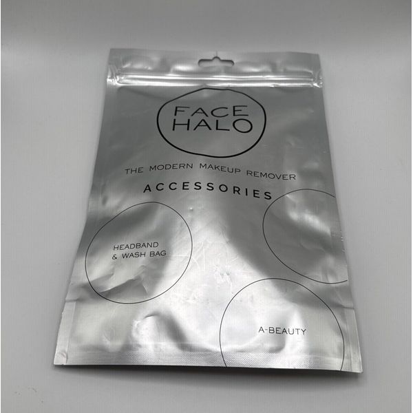 Face Halo Modern Makeup Remover ~ ACCESSORIES ~ Headband & Wash Bag SEALED