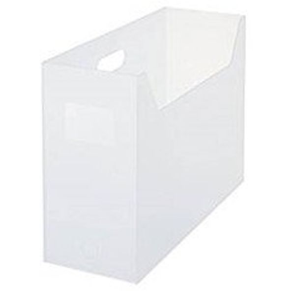 Like-It MX-28 Storage Case, File Box, Square, Wide, W x D x H: 5.1 x 13.4 x 10.0 inches (13 x 34 x 25.4 cm), White (Translucent), Made in Japan, Tabletop Storage, Standing Storage