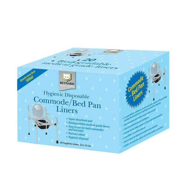 Reynard Commode/Bed Pan Liners (6 Boxes of 20)