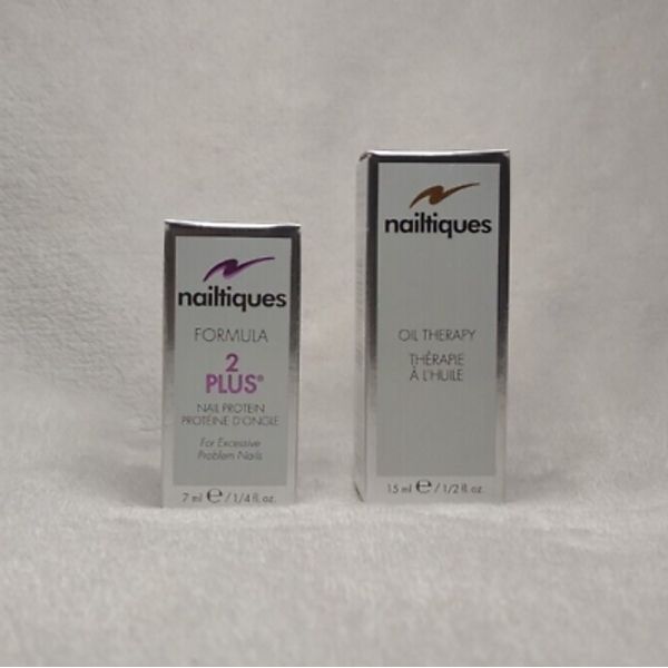 NAILTIQUES Formula 2 Plus® For Excessive, Problem .25oz & Oil Therapy .5oz Duo.