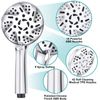 High Pressure 9-Settings Shower Head Handheld Bathroom Shower Sprayer With Hose