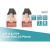 Digitus LAN Cable Cat 6-0.5m - 10 Pack - RJ45 Network Cable - S/FTP Shielded - Compatible with Cat6A & Cat7 - Black