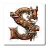 3dRose Steampunk Monogram Initial S - Iron on Heat Transfers (ht-382517-2)