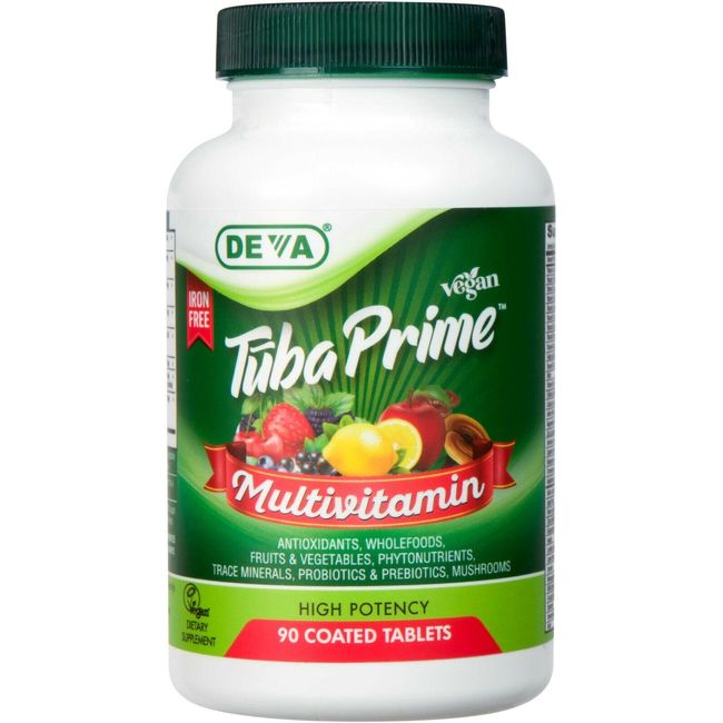 DEVA VEGAN TUBA PRIME MULTIVITAMIN&MINERAL IRON FREE 90 Tablets (12/22/2024)