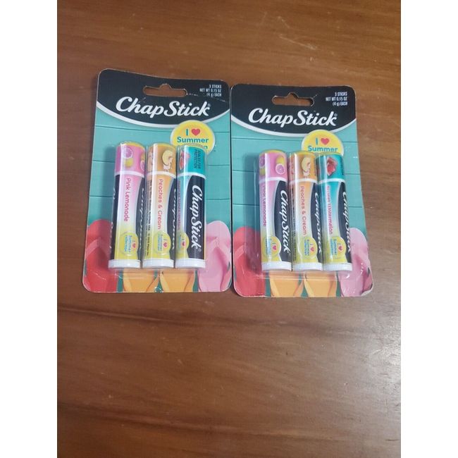 2 -3 Count Chapstick Watermelon Lemonade Peach I Love Summer Limited Collection