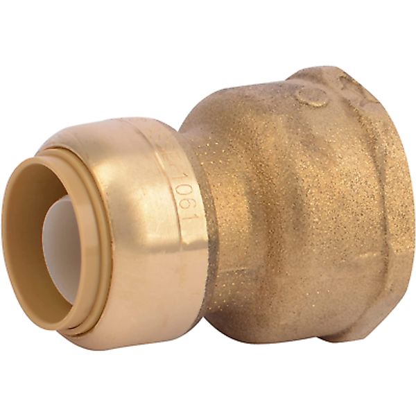 3/4 X 1 Inch FNPT Water Softener Adapter, Push to Connect Brass Plumbing Fitting