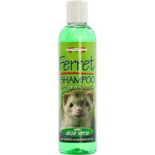 Marshall Pet Products Natural pH Balanced, Tearless Baby Safe Original Aloe Vera Ferret Deodorizing Shampoo with Eucalyptus and Safflower Oil, 8 oz