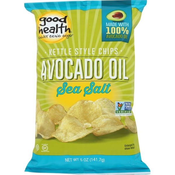 Good Health Inc. Kettle Style Avocado Oil Potato Chips Sea Salt -- 5 oz - 2 pc