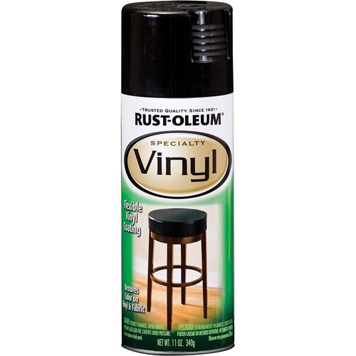 Rust-Oleum 1909830 Vinyl Spray Paint, 11 oz, Black