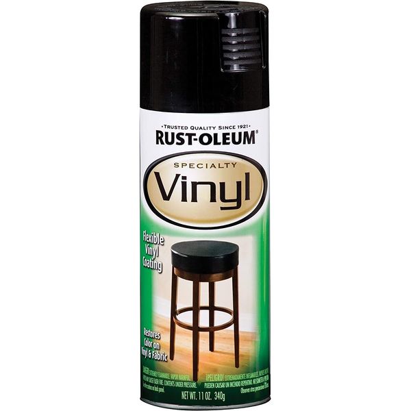Rust-Oleum 1909830 Vinyl Spray Paint, 11 oz, Black