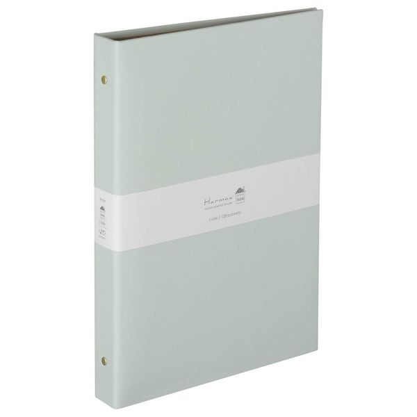 Nakabayashi Harmaa Binder Pocket Album, L Shaped 3 Tier, A-HR3Y-201-B, Mint Blue