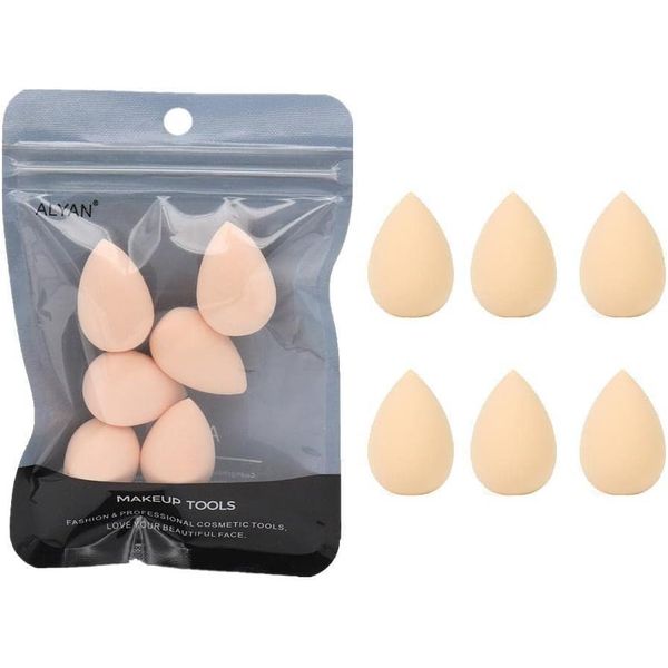 6PCS Mini Makeup Sponge Small Beauty Sponge Blender Set for Foundation, Powder, Concealer Highlight,and Eye Shadow, Puffs and Wedges