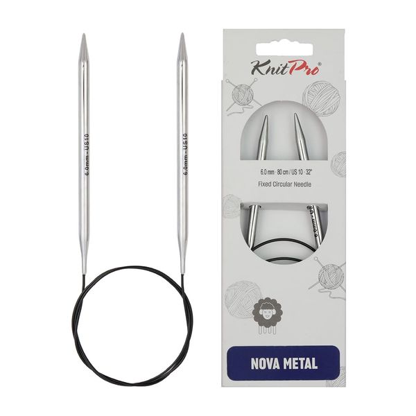 KnitPro KP11386 Needle, 6mm, Silver