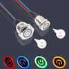 XMSJSIY Chassis Switch Host Metal Button, Computer Host Switch Cable PC Case LED Power Button ATX Supply On/Off for DIY Computer Switch 60cm - 1pcs (12mm)