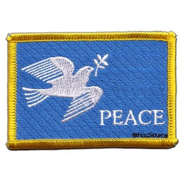 Peace Dove Flag embroidered Iron-On Patch