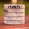 Five (5) He Came Died Arose Ascended Coming Back Wristbands