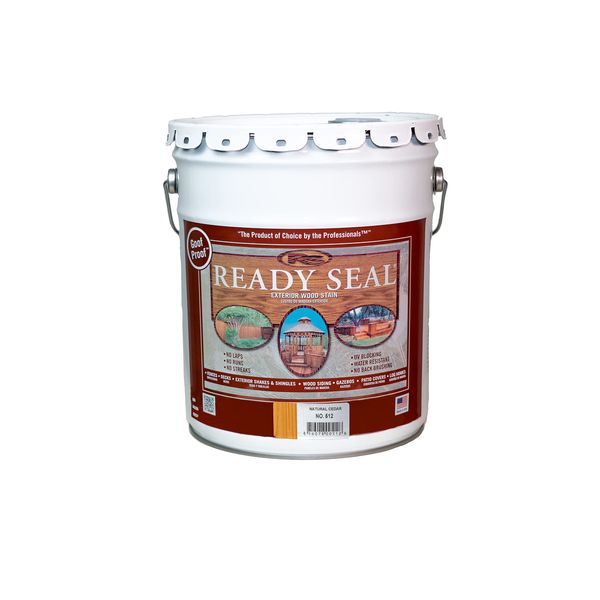 Ready Seal 512 5-Gallon Pail Natural Cedar Exterior Stain and Sealer for Wood