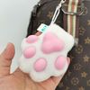 FLUFFYFUN Cute Plush Cat Paw Keychain, Handbag backpack decorative, Cat Lovers gift