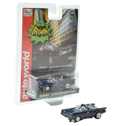 Auto World x Premium Hobbies Blue Comic Book 1966 Batman Batmobile HO Scale Slot Car CP7811