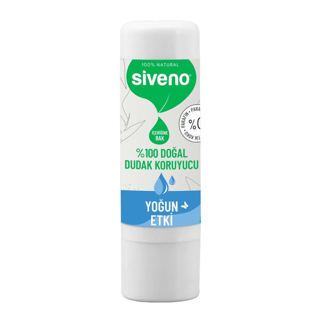 Siveno %100 Doğal Dudak Koruyucu Yoğun Etki Bitkisel Lipbalm Krem Nemlendirici Parlatıcı Onarıcı 6 G